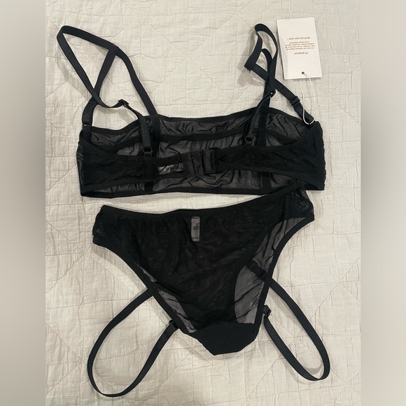Leon Bando handmade black mesh lingerie set - Picture 5 of 8